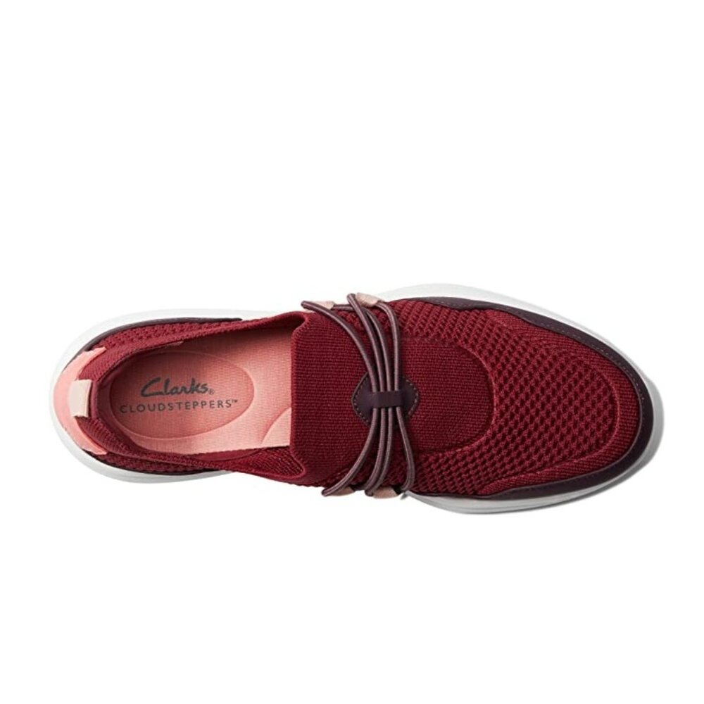 Clarks Ezera Run Women's Athletic Sneakers, Burgundy - Comfort & Style - Picture 2 of 12